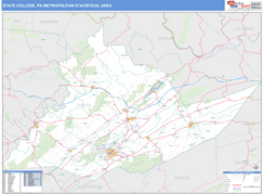 State College Metro Area Digital Map Basic Style